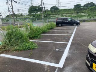 岐阜県　美濃加茂市　マンション駐車場　塗り替え工事